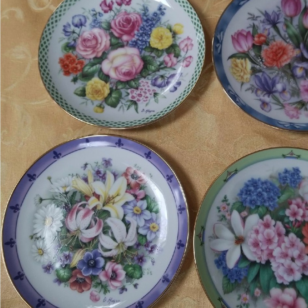 Danbury mint 4 plates the flowers of holland